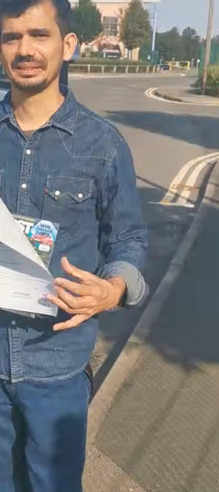 Student celebrating passing their driving test